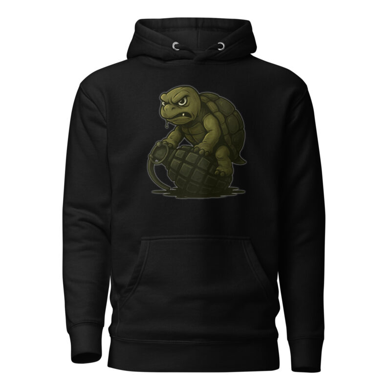 Wütende Schildkröte auf Granate Unisex-Kapuzenpullover – Hoodies – klamottn.de