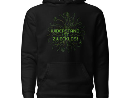 Widerstand ist zwecklos Unisex-Kapuzenpullover – Hoodies – klamottn.de Widerstand ist zwecklos Unisex-Kapuzenpullover – Hoodies – klamottn.de