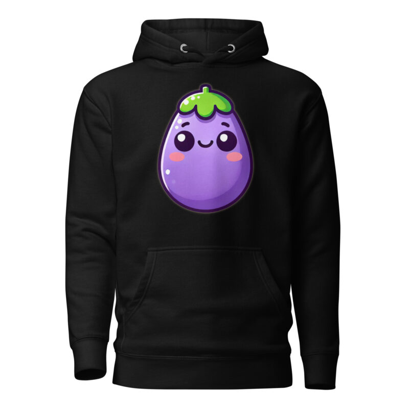 Kawaii Aubergine Unisex-Kapuzenpullover – Hoodies – klamottn.de
