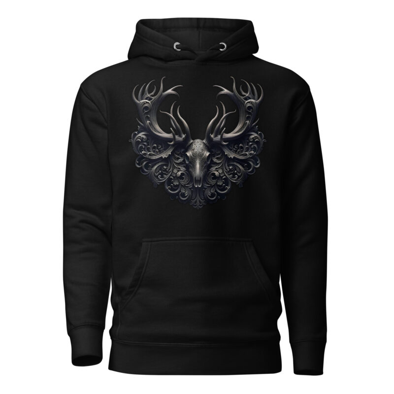 Mystischer Hirschschädel Unisex-Kapuzenpullover – Hoodies – klamottn.de