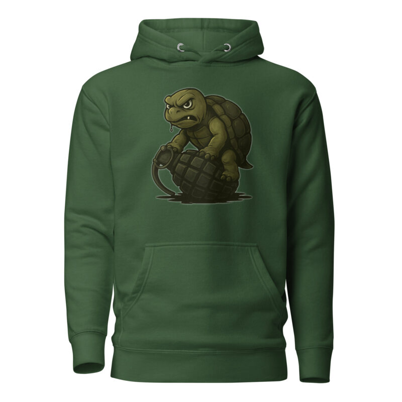 Wütende Schildkröte auf Granate Unisex-Kapuzenpullover – Hoodies – klamottn.de