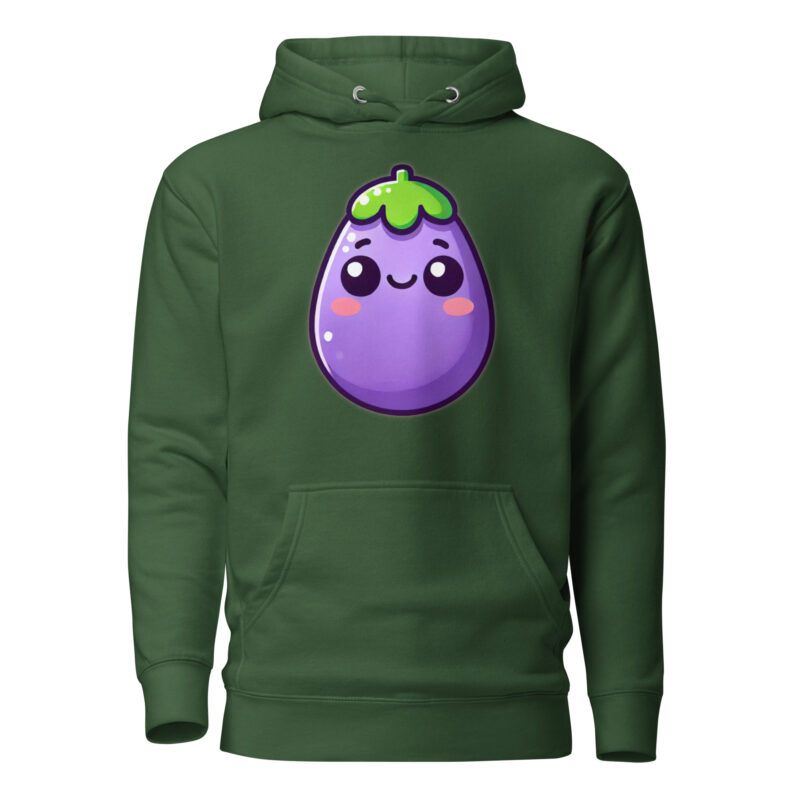 Kawaii Aubergine Unisex-Kapuzenpullover – Hoodies – klamottn.de