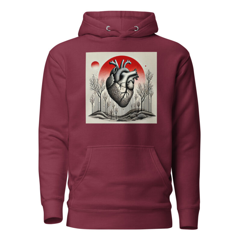 Herz im Schattenwald Unisex-Kapuzenpullover – Hoodies – klamottn.de