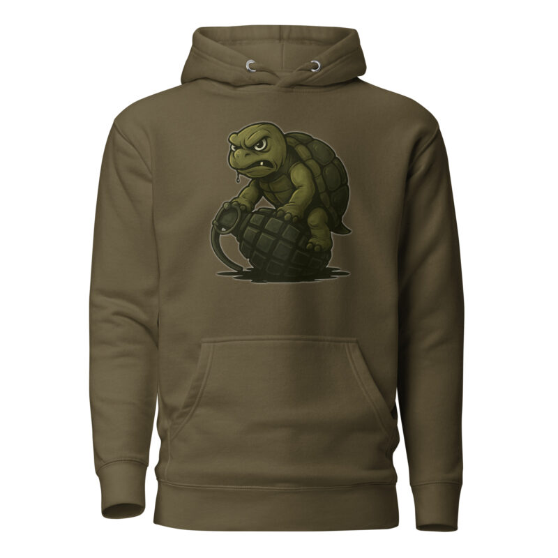Wütende Schildkröte auf Granate Unisex-Kapuzenpullover – Hoodies – klamottn.de