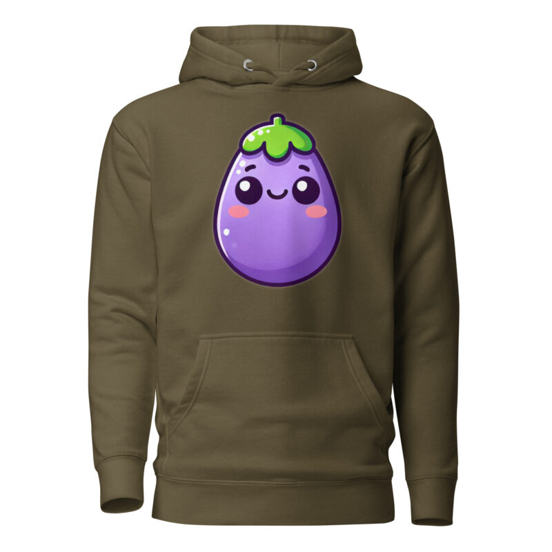Kawaii Aubergine Unisex-Kapuzenpullover – Hoodies – klamottn.de