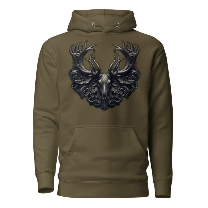 Mystischer Hirschschädel Unisex-Kapuzenpullover – Hoodies – klamottn.de