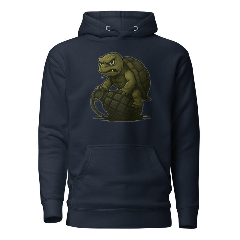 Wütende Schildkröte auf Granate Unisex-Kapuzenpullover – Hoodies – klamottn.de
