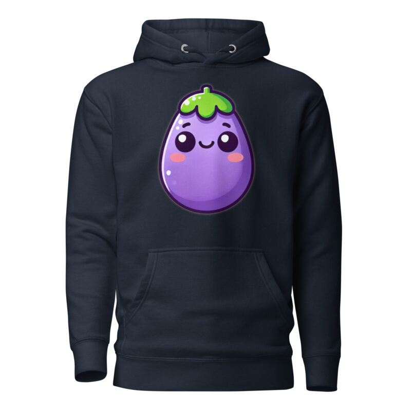 Kawaii Aubergine Unisex-Kapuzenpullover – Hoodies – klamottn.de