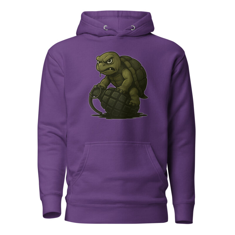 Wütende Schildkröte auf Granate Unisex-Kapuzenpullover – Hoodies – klamottn.de