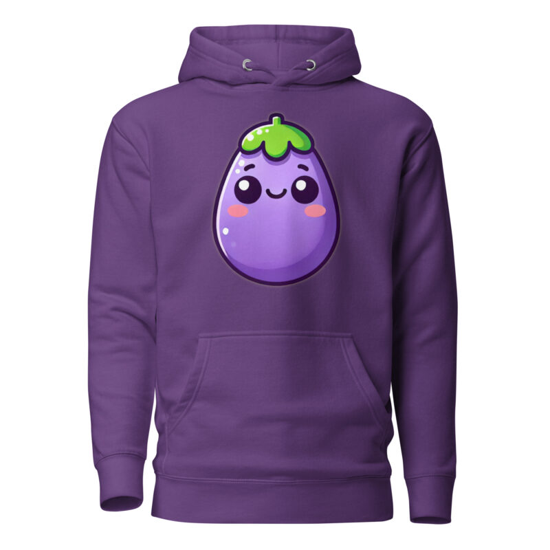 Kawaii Aubergine Unisex-Kapuzenpullover – Hoodies – klamottn.de