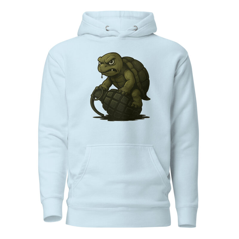 Wütende Schildkröte auf Granate Unisex-Kapuzenpullover – Hoodies – klamottn.de