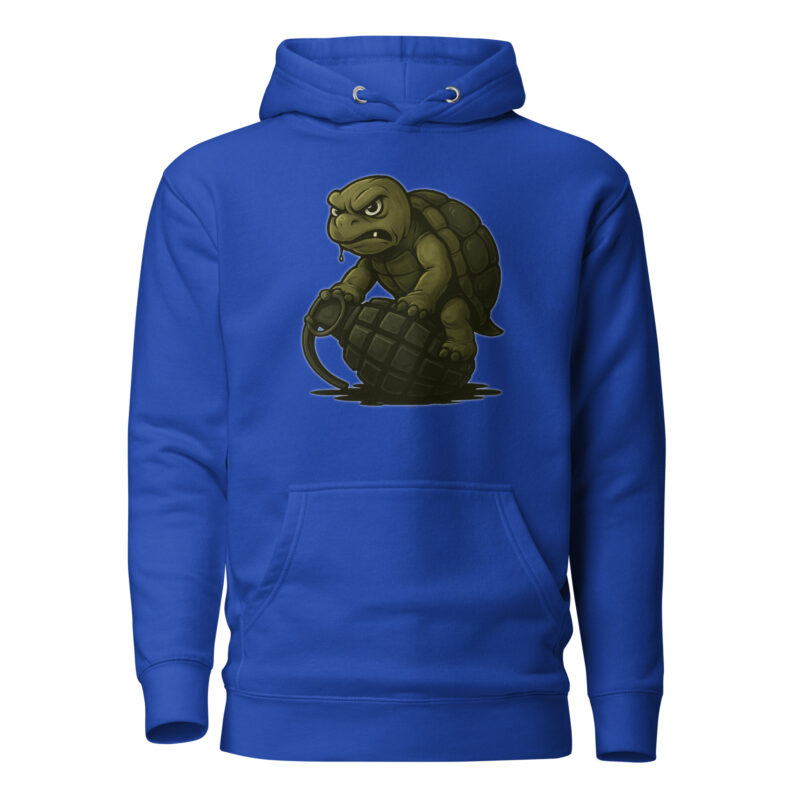 Wütende Schildkröte auf Granate Unisex-Kapuzenpullover – Hoodies – klamottn.de