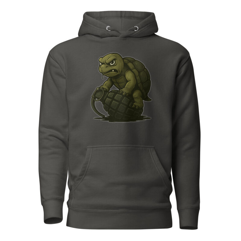 Wütende Schildkröte auf Granate Unisex-Kapuzenpullover – Hoodies – klamottn.de