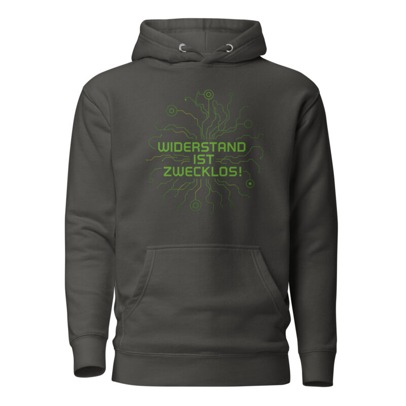 Widerstand ist zwecklos Unisex-Kapuzenpullover – Hoodies – klamottn.de