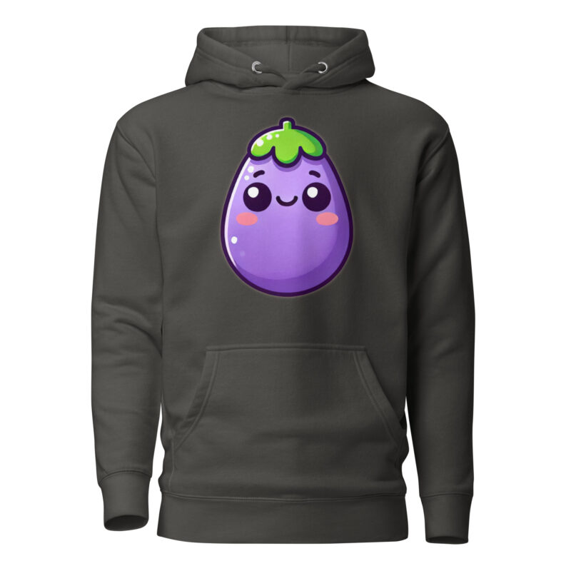 Kawaii Aubergine Unisex-Kapuzenpullover – Hoodies – klamottn.de