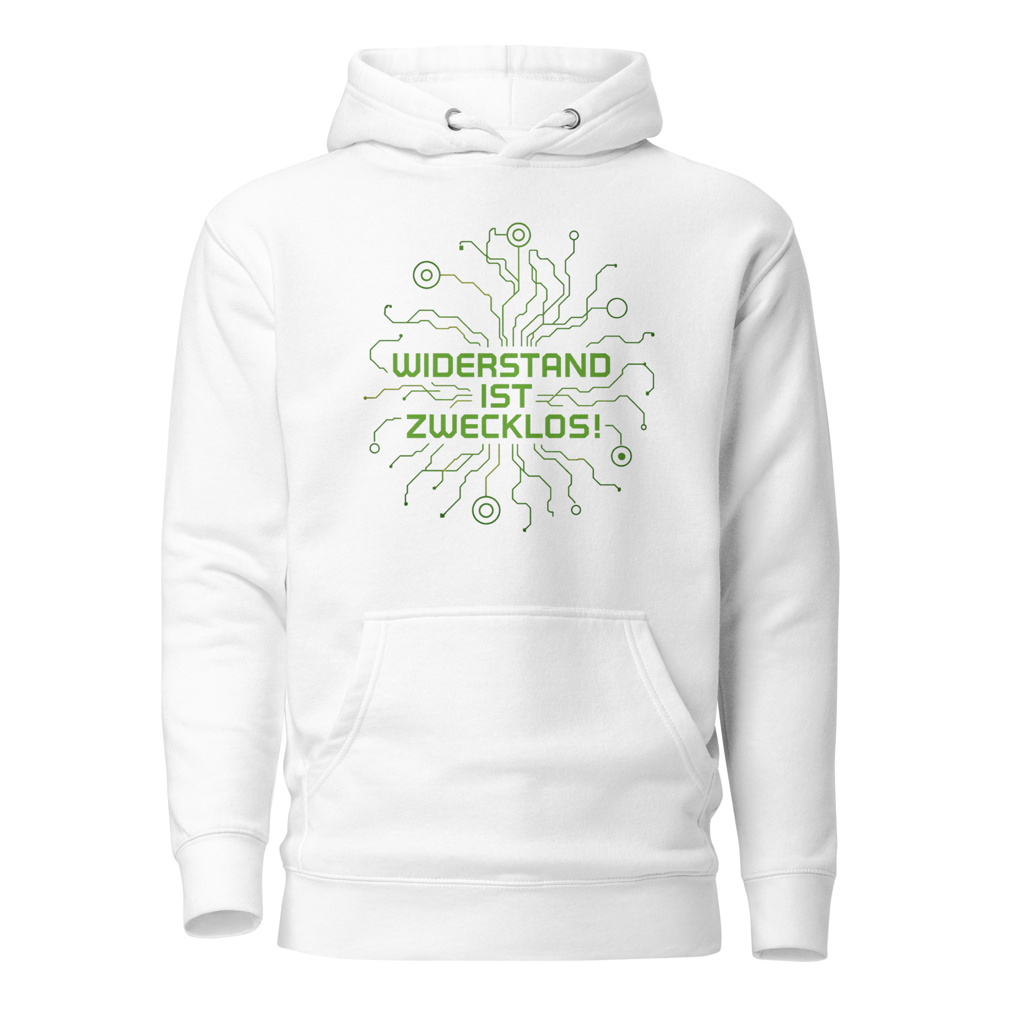 Widerstand ist zwecklos Unisex-Kapuzenpullover – Hoodies – klamottn.de Widerstand ist zwecklos Unisex-Kapuzenpullover – Hoodies – klamottn.de
