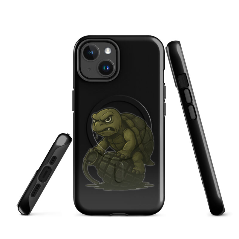 Wütende Schildkröte auf Granate Hardcase iPhone®-Hülle mit MagSafe® – Accessoires – klamottn.de
