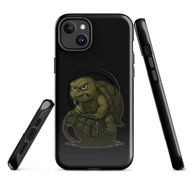 Wütende Schildkröte auf Granate Hardcase iPhone®-Hülle mit MagSafe® – Accessoires – klamottn.de
