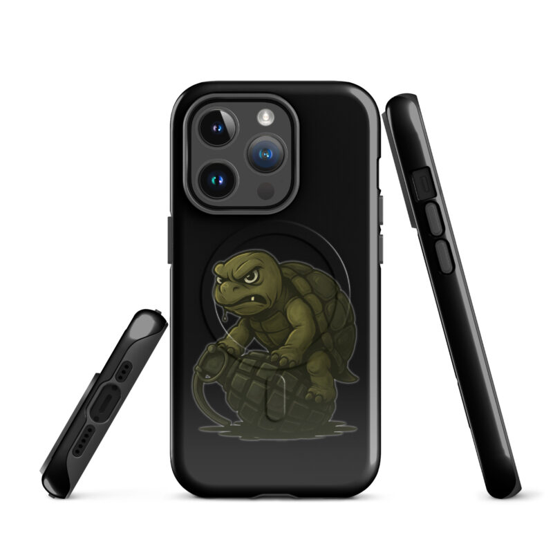 Wütende Schildkröte auf Granate Hardcase iPhone®-Hülle mit MagSafe® – Accessoires – klamottn.de