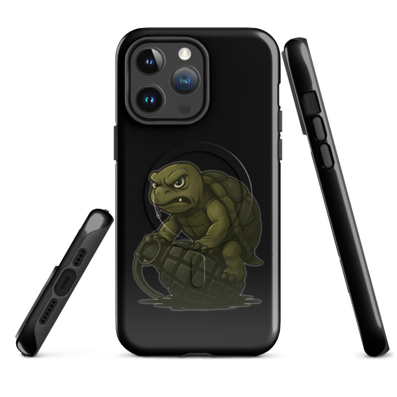 Wütende Schildkröte auf Granate Hardcase iPhone®-Hülle mit MagSafe® – Accessoires – klamottn.de