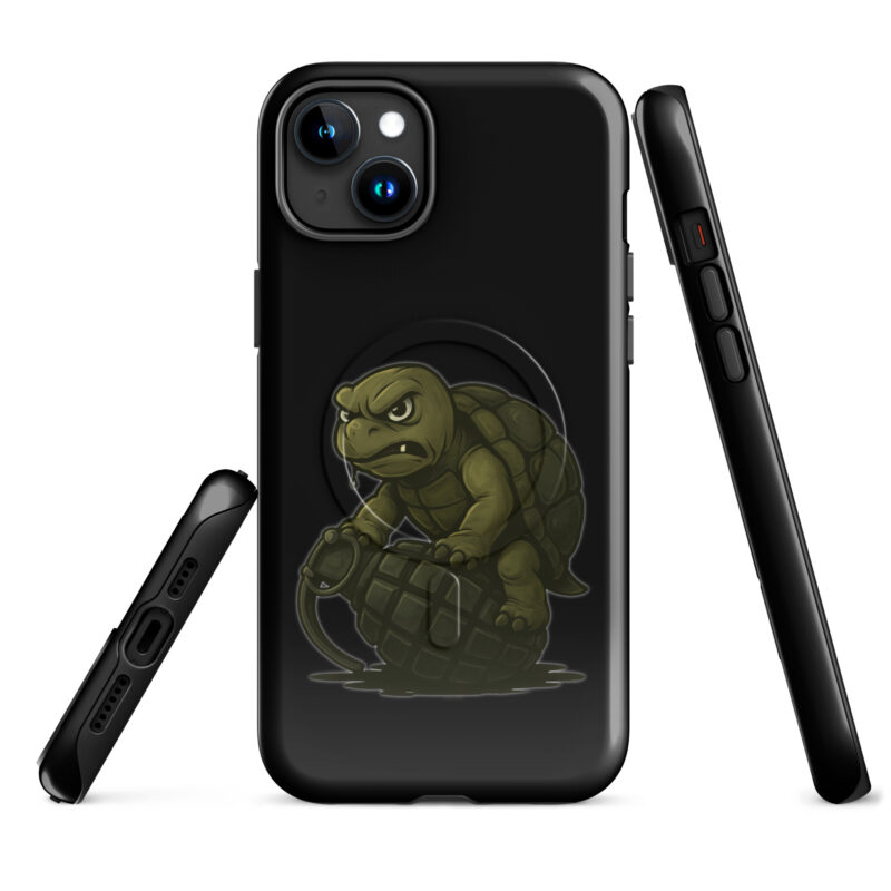 Wütende Schildkröte auf Granate Hardcase iPhone®-Hülle mit MagSafe® – Accessoires – klamottn.de