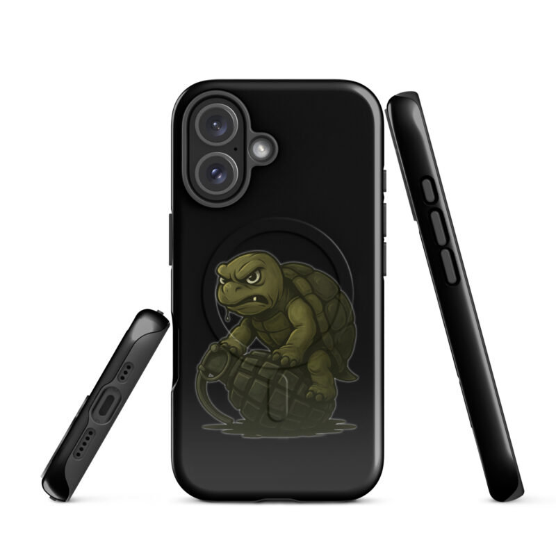 Wütende Schildkröte auf Granate Hardcase iPhone®-Hülle mit MagSafe® – Accessoires – klamottn.de