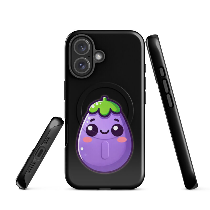 Kawaii Aubergine Hardcase iPhone®-Hülle mit MagSafe® – Accessoires – klamottn.de