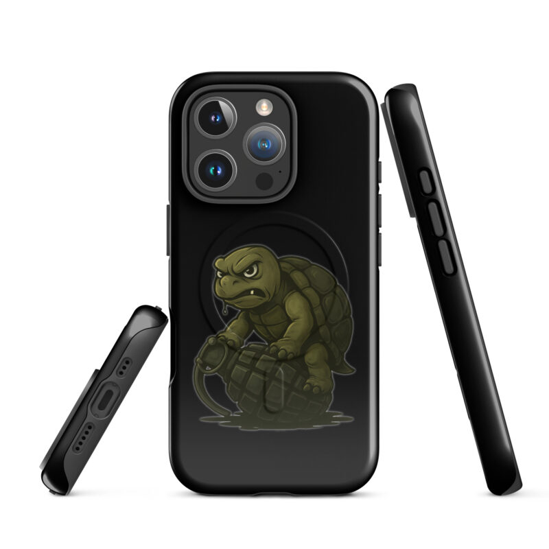 Wütende Schildkröte auf Granate Hardcase iPhone®-Hülle mit MagSafe® – Accessoires – klamottn.de