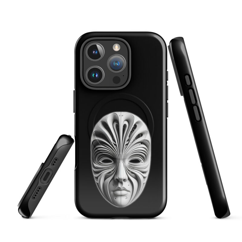 Futuristische Skulpturenmaske Hardcase iPhone®-Hülle mit MagSafe® – Accessoires – klamottn.de