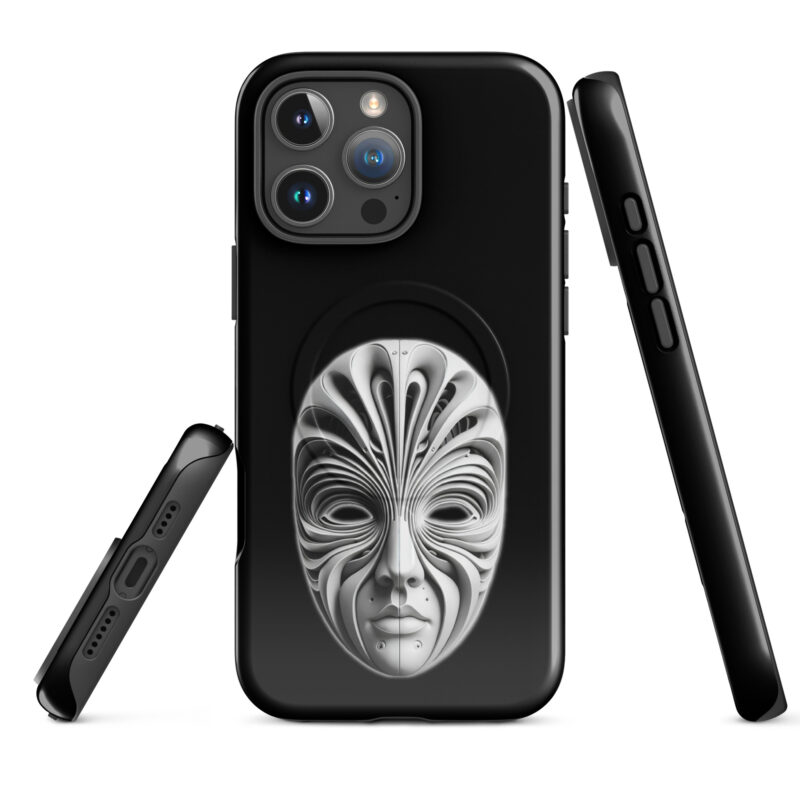 Futuristische Skulpturenmaske Hardcase iPhone®-Hülle mit MagSafe® – Accessoires – klamottn.de