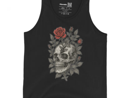 Schädel mit blutroter Rose Unisex-Tank-Top – Tank Tops – klamottn.de Schädel mit blutroter Rose Unisex-Tank-Top – Tank Tops – klamottn.de