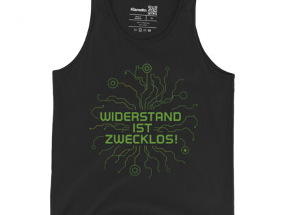 Widerstand ist zwecklos Unisex-Tank-Top – Tank Tops – klamottn.de Widerstand ist zwecklos Unisex-Tank-Top – Tank Tops – klamottn.de