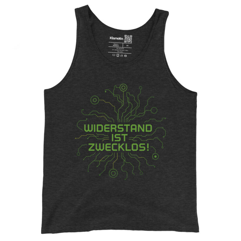 Widerstand ist zwecklos Unisex-Tank-Top – Tank Tops – klamottn.de