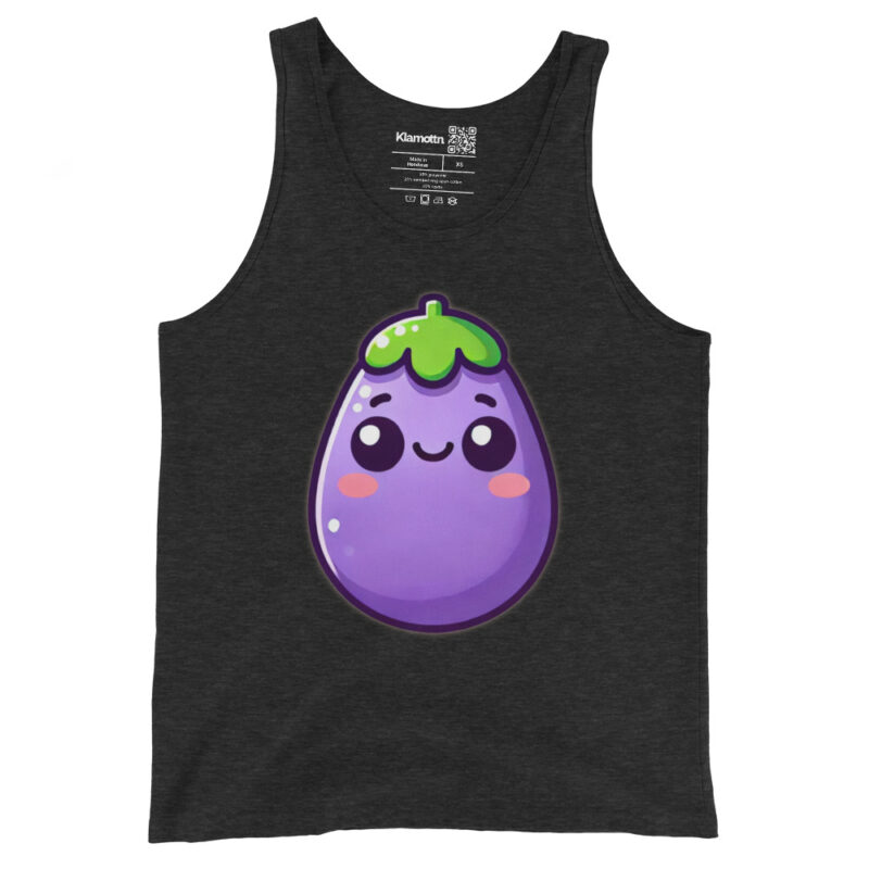 Kawaii Aubergine Unisex-Tank-Top – Tank Tops – klamottn.de