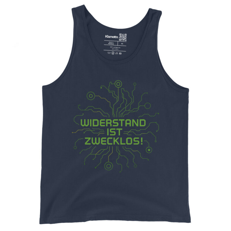 Widerstand ist zwecklos Unisex-Tank-Top – Tank Tops – klamottn.de