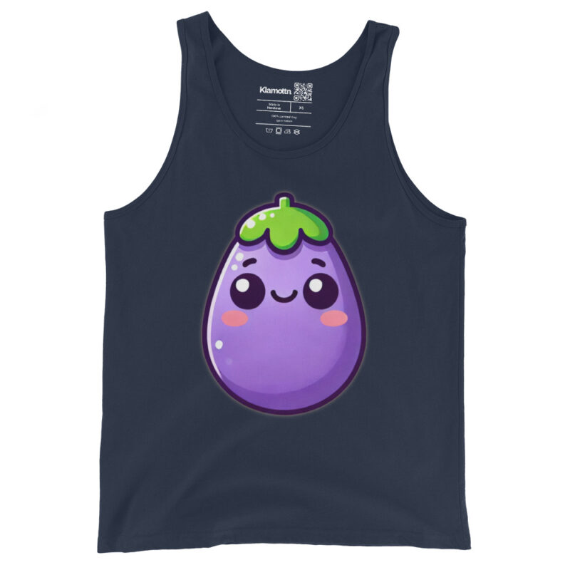 Kawaii Aubergine Unisex-Tank-Top – Tank Tops – klamottn.de