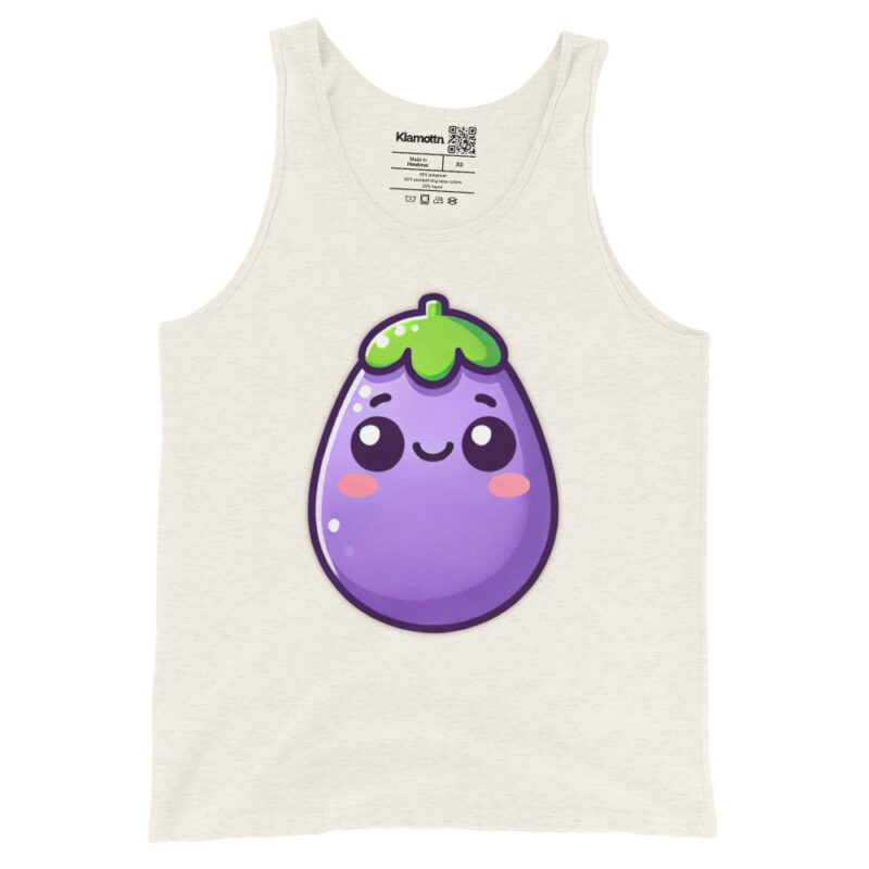 Kawaii Aubergine Unisex-Tank-Top – Tank Tops – klamottn.de