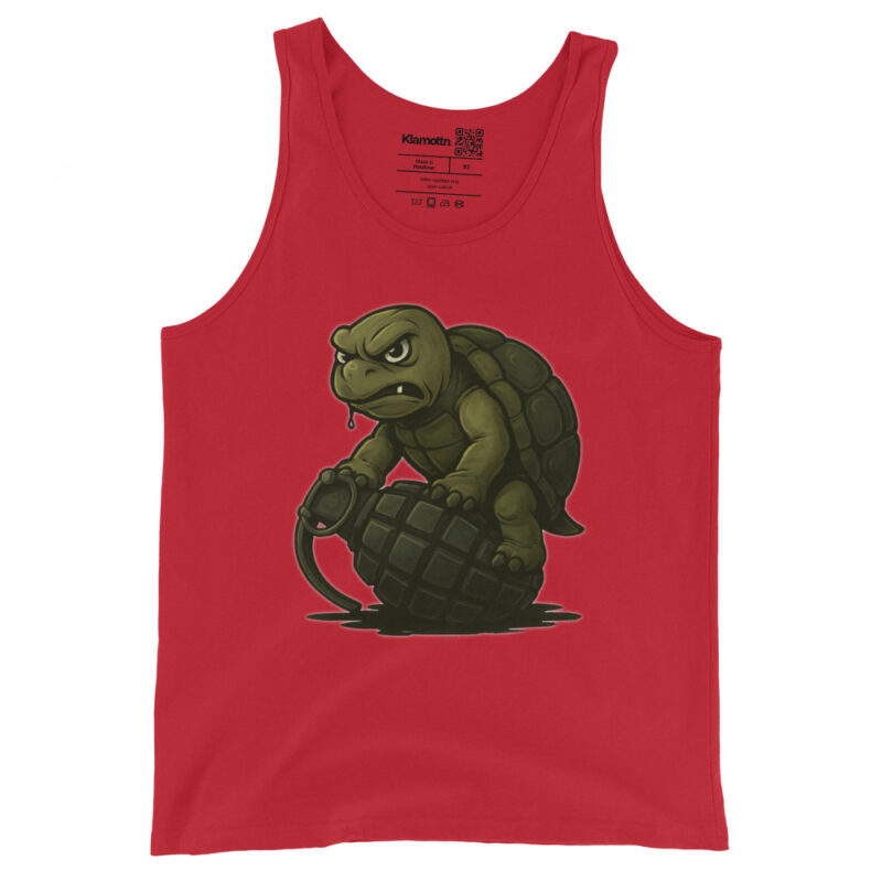 Wütende Schildkröte auf Granate Unisex-Tank-Top – Tank Tops – klamottn.de