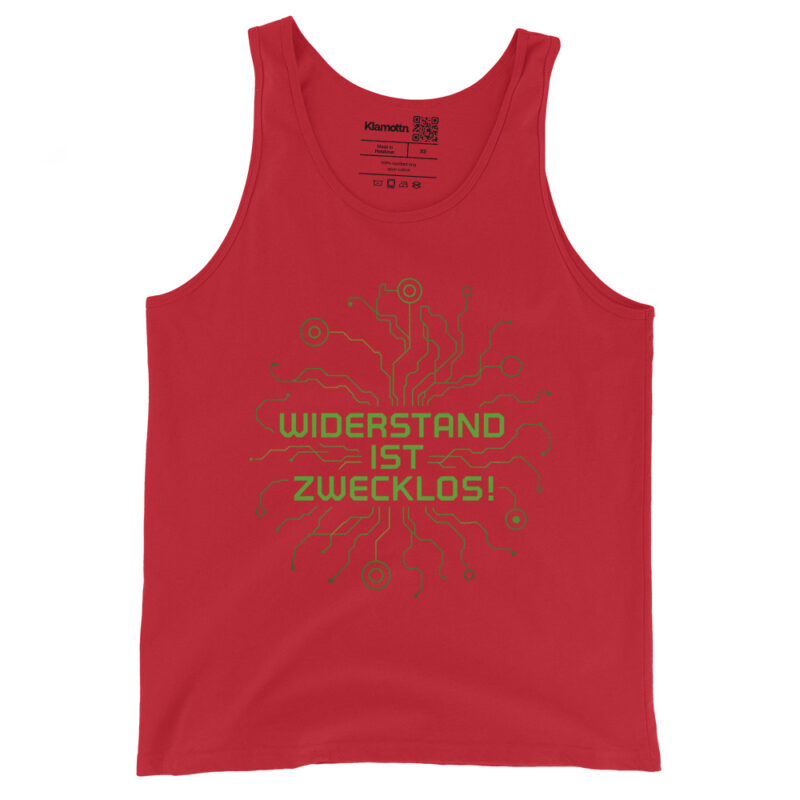 Widerstand ist zwecklos Unisex-Tank-Top – Tank Tops – klamottn.de