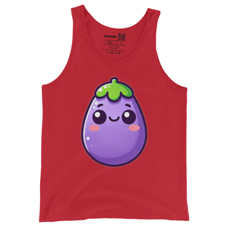 Kawaii Aubergine Unisex-Tank-Top – Tank Tops – klamottn.de