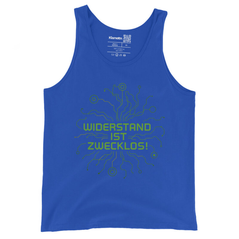 Widerstand ist zwecklos Unisex-Tank-Top – Tank Tops – klamottn.de