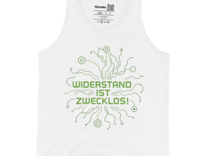 Widerstand ist zwecklos Unisex-Tank-Top – Tank Tops – klamottn.de Widerstand ist zwecklos Unisex-Tank-Top – Tank Tops – klamottn.de