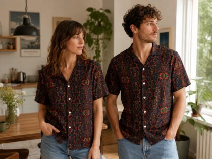 Psychedelische Farbwirbel Unisex-Hemd – Hemden – Klamottn™