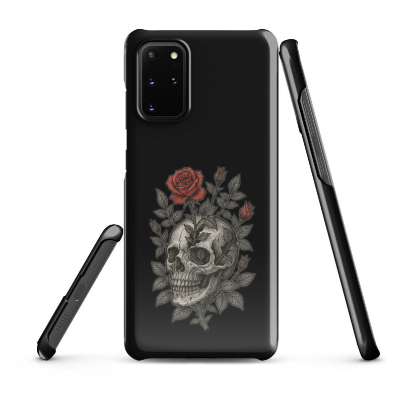 Schädel mit blutroter Rose Snapcase Samsung®-Hülle – Accessoires – klamottn.de