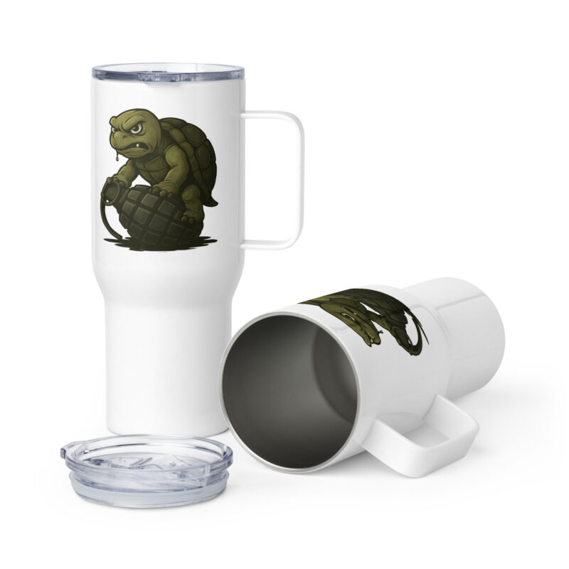 Wütende Schildkröte auf Granate Thermobecher – Accessoires – klamottn.de