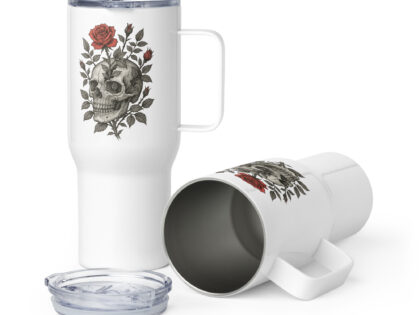 Schädel mit blutroter Rose Thermobecher – Accessoires – klamottn.de Schädel mit blutroter Rose Thermobecher – Accessoires – klamottn.de