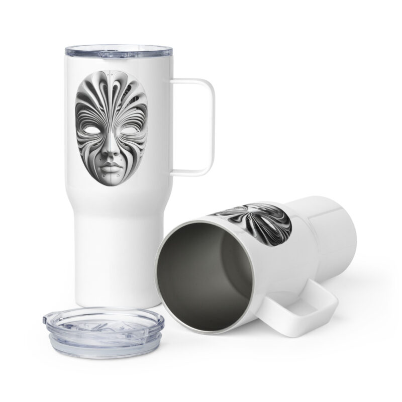 Futuristische Skulpturenmaske Thermobecher – Accessoires – klamottn.de