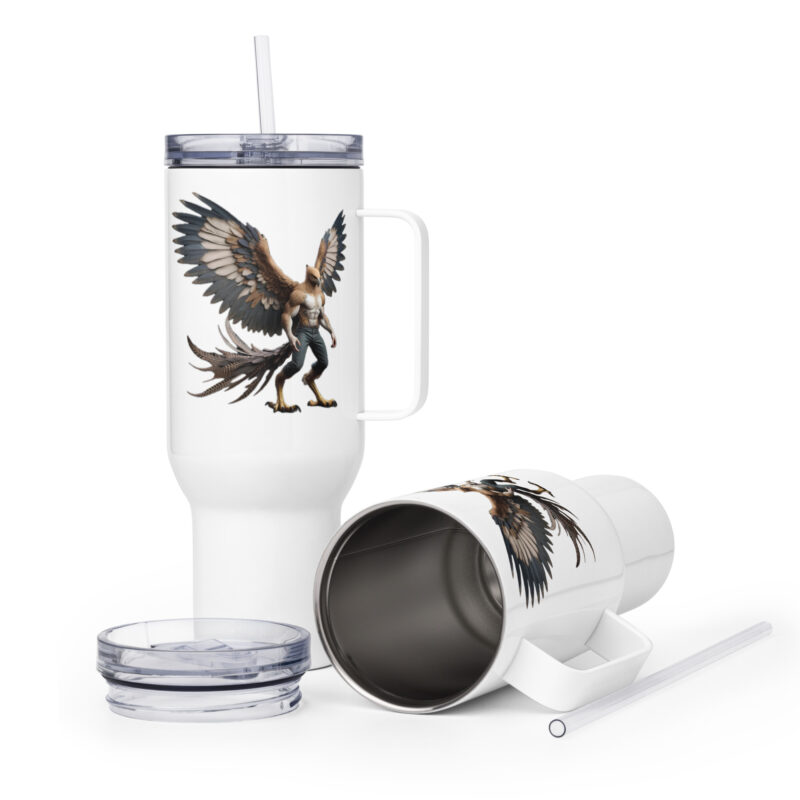 Majestätischer Greifen-Krieger Thermobecher – Accessoires – klamottn.de