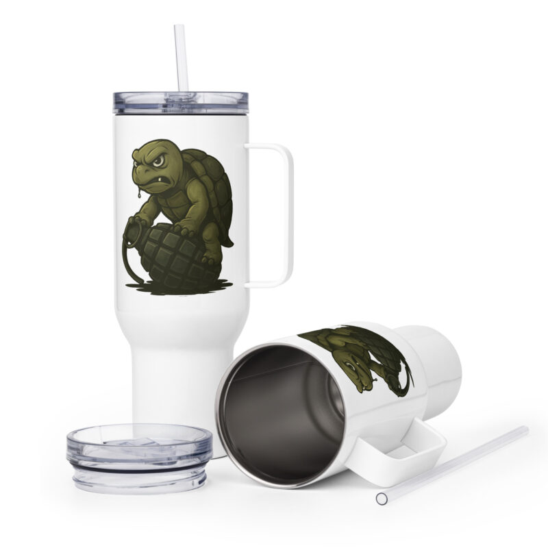 Wütende Schildkröte auf Granate Thermobecher – Accessoires – klamottn.de