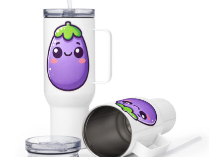 Kawaii Aubergine Thermobecher – Accessoires – klamottn.de Kawaii Aubergine Thermobecher – Accessoires – klamottn.de